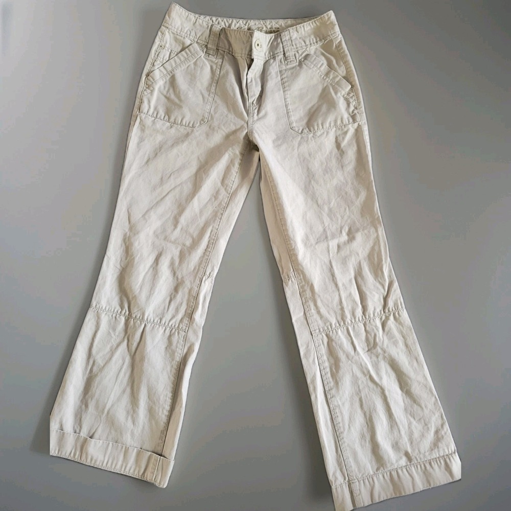 Eddie Bauer Pants Womens Size 10 Beige Hiking Travel Outdoor 100% Cotton